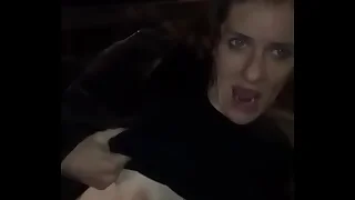 Street Mature Granny show pussy plus tits